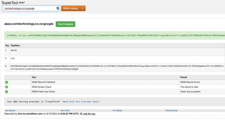 A screen shot of a web page showing the settings for a website.