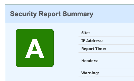 A screenshot of a security report summary.