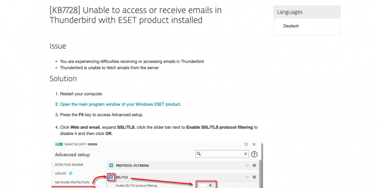 A screenshot of a thunderbird account with the option to connect to thunderbird with gst enabled.