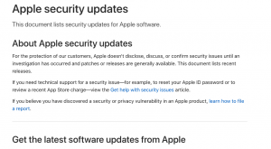 Apple security updates.
